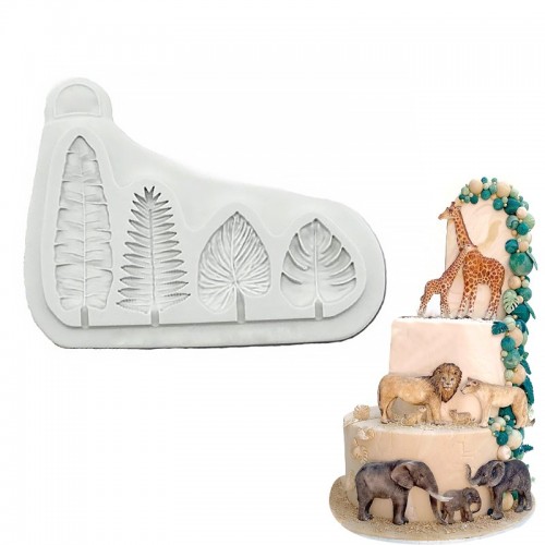 Καλούπι Σιλικόνης Μίνι Τροπικά Φύλλα 