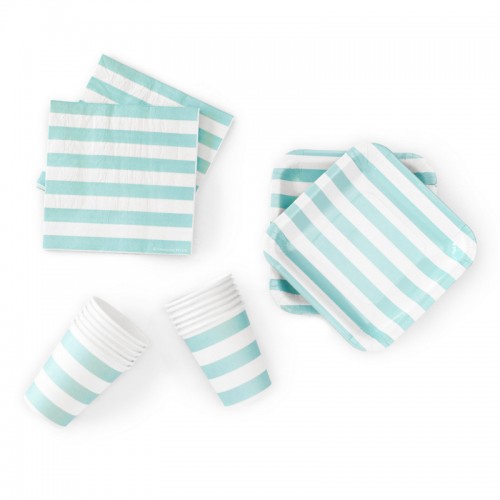 abcJoy γαλάζιες ριγέ χαρτοπετσέτες (20-pack)