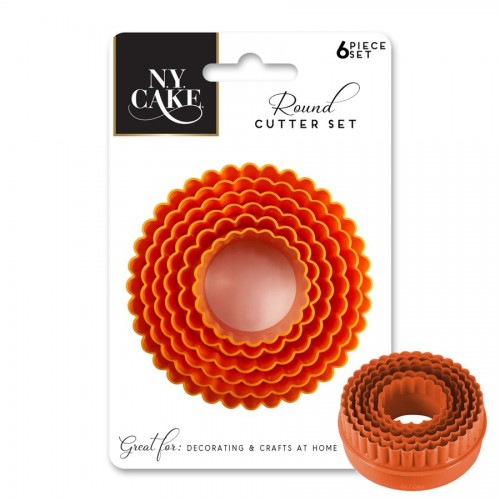Σετ Κουπ πατ Στρογγυλό Ίσιο-Κυματιστό Round Shape Cookie Cutters N.Y. Cake