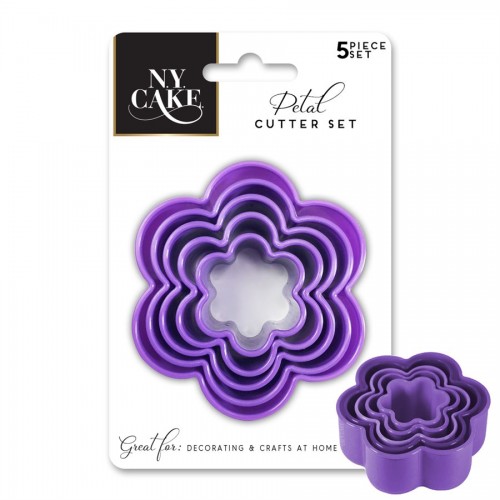 Σετ Πλαστικά Κουπ πατ Λουλούδια Petal Flower Shape Cookie Cutters N.Y. Cake