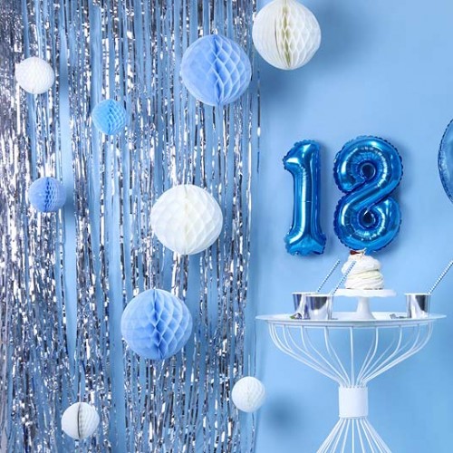 Μεταλλική Κουρτίνα Διακόσμησης Ασημί