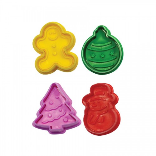 Σετ Κουπ πατ Με Έμβολο Χριστουγεννιάτικα Σχέδια - Christmas Fondant and Pie Cutter N.Y. Cake