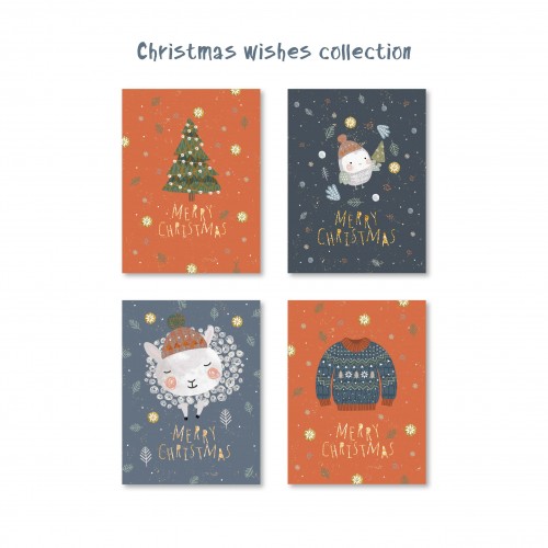 Αυτοκόλλητα Με Ευχές Για Συσκευασίες & Δώρα The Christmas Wishes Collection