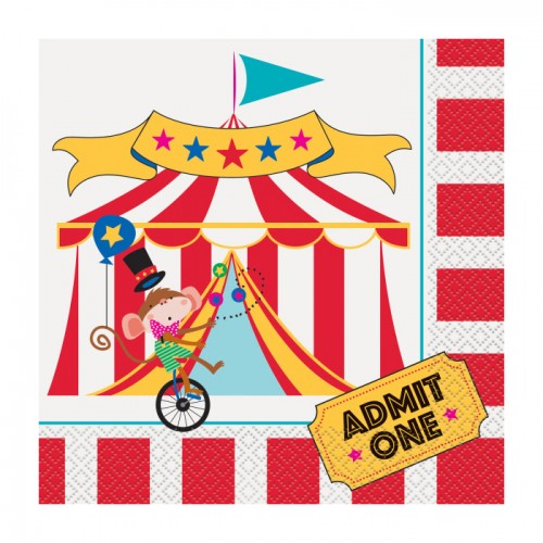 Χαρτοπετσέτες Φαγητού Τσίρκο (16pcs)