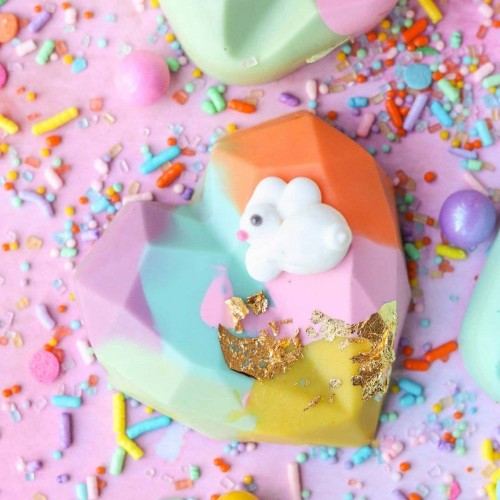 Γεωμετρικές Καρδιές Με Σφυράκι-Φόρμα Σιλικόνης