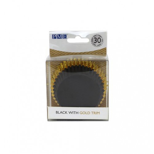 Μαύρο με Χρυσό Καραμελόχαρτα Αλουμινίου PME 30pcs