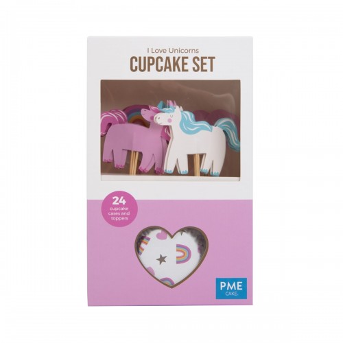 Σετ Μονόκερος 24 Θήκες & Cupcake Toppers PME