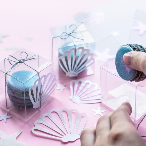 Διάφανα Κουτιά Κύβος 10pcs Για Γλυκά Και Δώρα