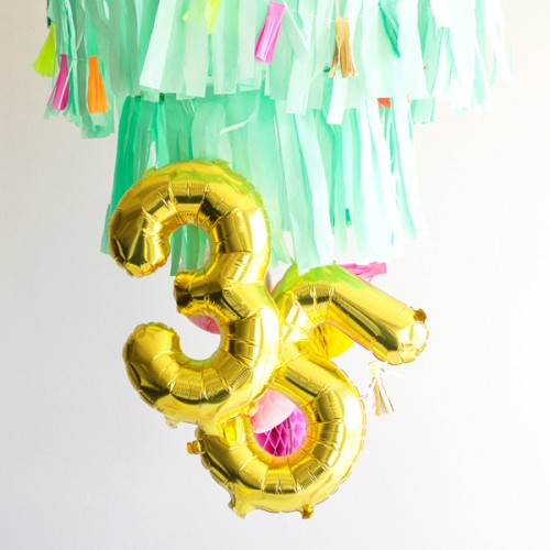 Μπαλόνια Χρυσά Foil Αριθμοί 34''-Unique-Επιλέξτε Αριθμό