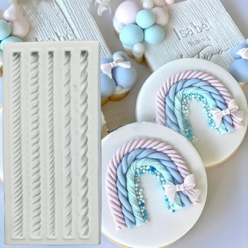 Καλούπι Σιλικόνης Πλεξούδες-Λωρίδες Με Υφή Πλέξης