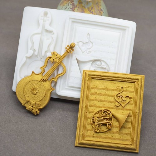 Καλούπι Σιλικόνης Μουσική-Βιολί & Παρτιτούρα