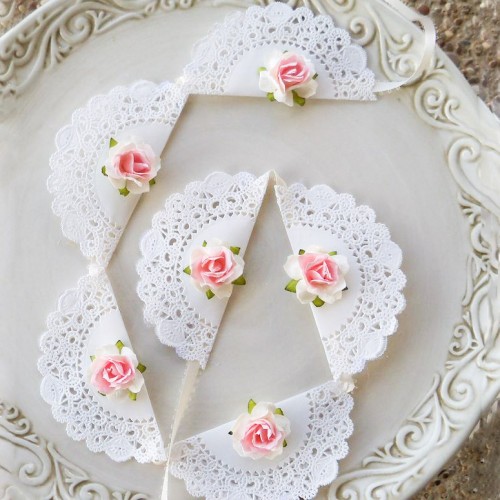 Λευκά Δαντελένια Χάρτινα Σουβέρ-White Doilies 10cm (250pcs)