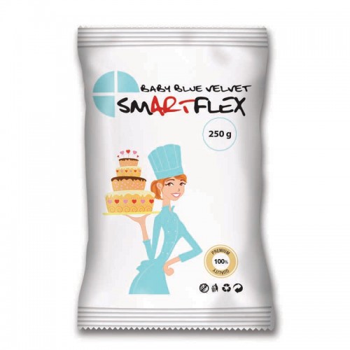 Γαλάζια Ζαχαρόπαστα Βανίλια SmartFlex Baby Blue Velvet 250gr 