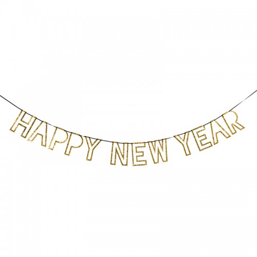 Πρωτοχρονιάτικη Γιρλάντα Χρυσή Happy New Year Meri Meri 