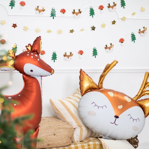 Χάρτινη Γιρλάντα Ελάφι Στο Δάσος DIY Party Deco