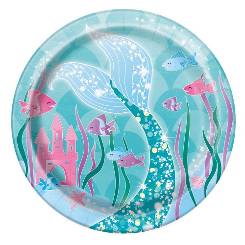 Χάρτινα Πιάτα Γλυκού Γοργόνα 