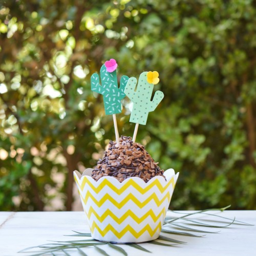 Cupcake Toppers Κάκτοι - Hand Made By Ministry Of Art (6pcs)