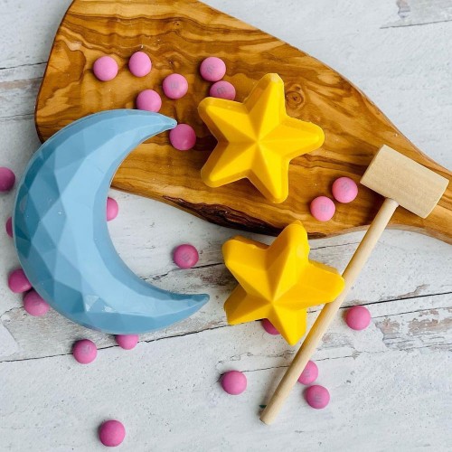 Γεωμετρικό Φεγγάρι-Τριπλό Καλούπι Σοκολάτας