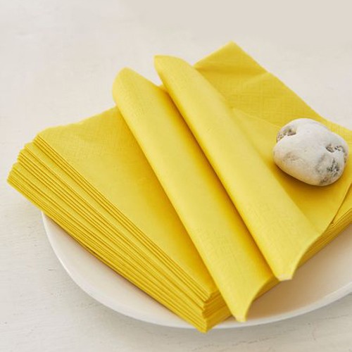 Μονόχρωμες Κίτρινες Χαρτοπετσέτες 20-pack