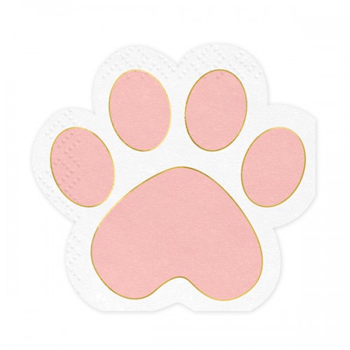 Χαρτοπετσέτες Πατούσα Pink Kitty PartyDeco