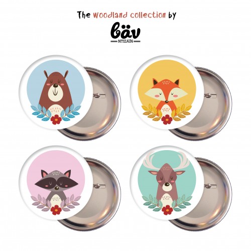 Κονκάρδες Ζώα Του Δάσους Για Δώρα Και Party Favors-The Woodland Collection By "Βαν Ντιζάιν"