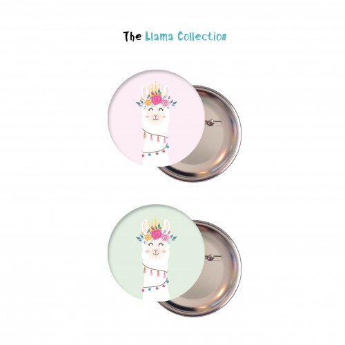 Κονκάρδες Λάμα No Drama Llama Party Pins Για Δώρα Και Party Favors