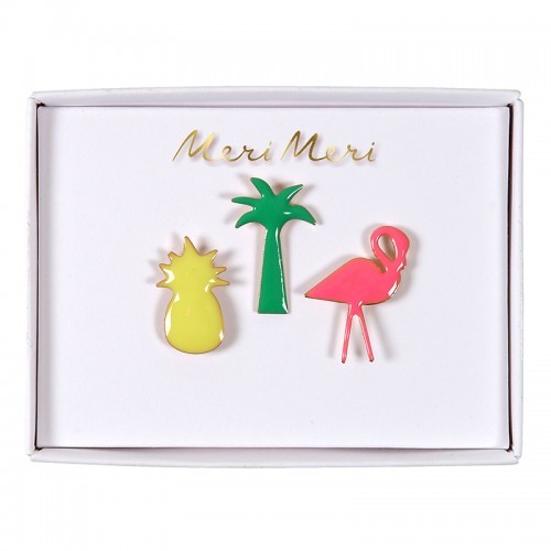 Καρφίτσες Θέμα Τροπικό - Pins Tropical Meri Meri