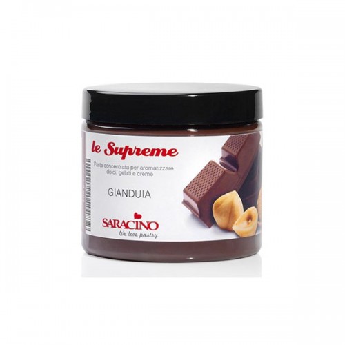 Συμπυκνωμένη Αρωματική Πάστα Πραλίνα Φουντουκιού Σοκολάτα (Gianduia) 200gr Saracino 
