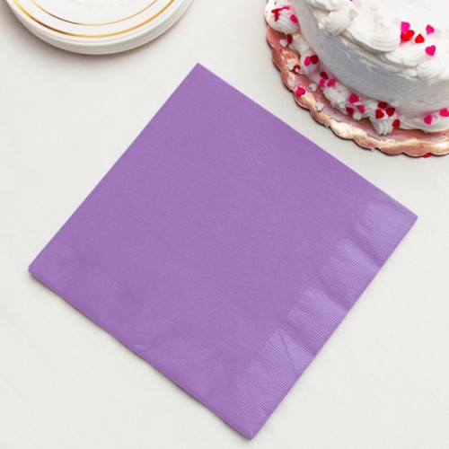 Μονόχρωμες Μωβ Λεβάντα Χαρτοπετσέτες 40-pack