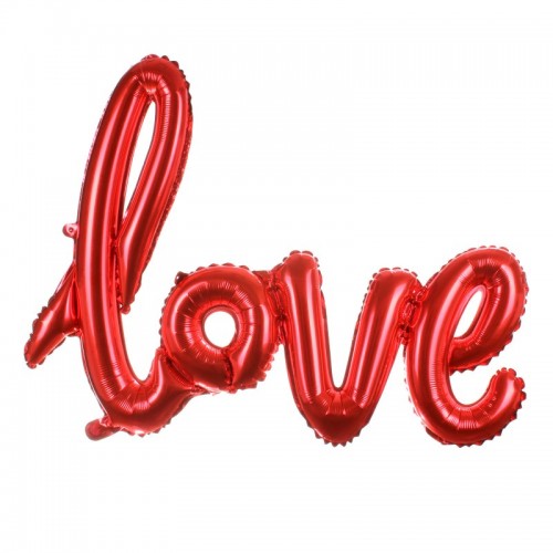 Μεταλλικό Κόκκινο Μπαλόνι Love