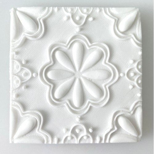 Emboss Σφραγίδα Floral Tile CBS