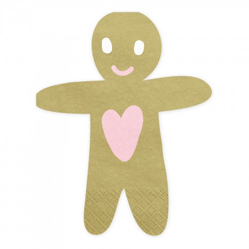 Χαρτοπετσέτες Χριστουγεννιάτικες Gingerbread Man PartyDeco