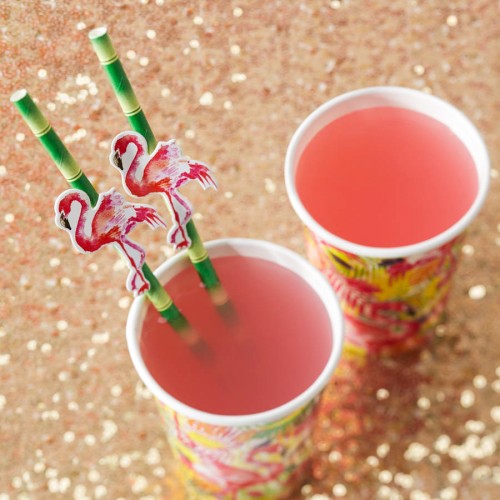 abcJoy bamboo green χάρτινα καλαμάκια (25-pack)