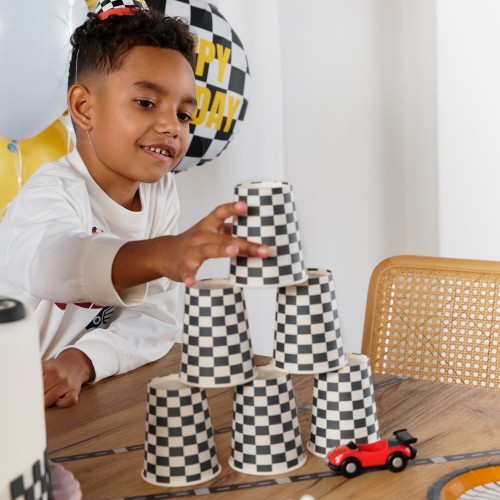 Χάρτινα Ποτήρια Αγωνιστική Σημαία - PartyDeco