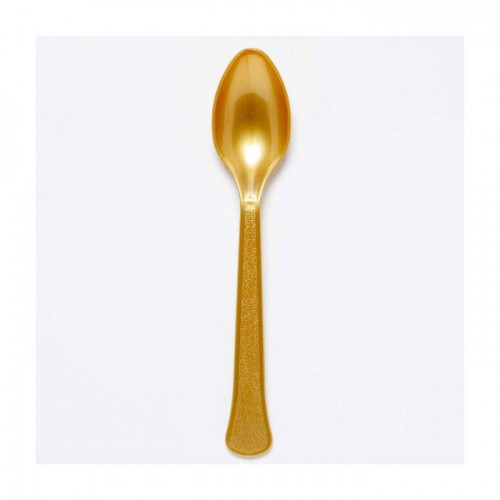 Πλαστικά Κουτάλια Χρυσά Creme Brulee 24pcs