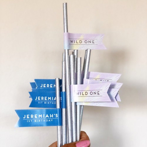 abcJoy ασημί foil χάρτινα καλαμάκια (25-pack)