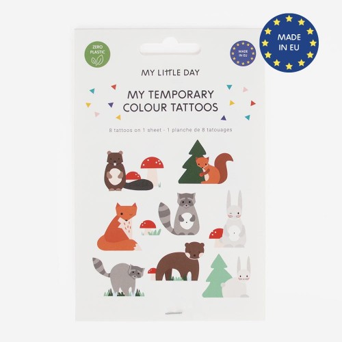 Παιδικά Τατουάζ Ζώα Του Δάσους-Woodland