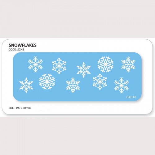Stencil Snowflakes-Στένσιλ Χιονονιφάδες με 10 σχέδια της PME