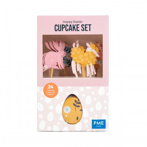 Σετ Πασχαλινό 24 Θήκες & Cupcake Toppers PME