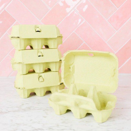 Χάρτινα Κουτιά Για Αυγά Κίτρινα 4pcs