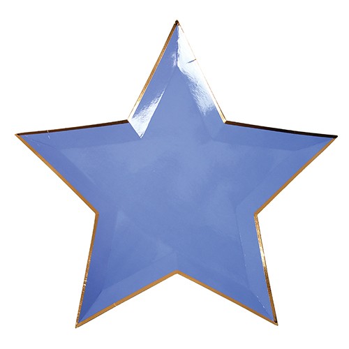 Χάρτινα Πιάτα Μπλε Αστέρια 8pcs 