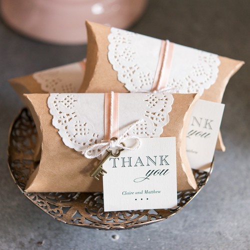 Kraft Pillow Box-Κραφτ Κουτί Για Γλυκά, Δώρα & Wedding Favors