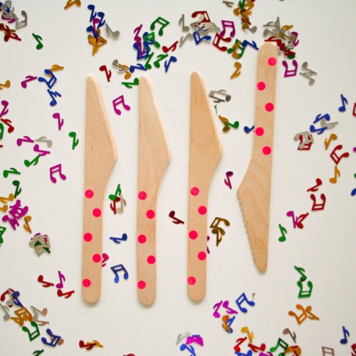 abcJoy φούξια πουά ξύλινα μαχαιράκια (12-pack)