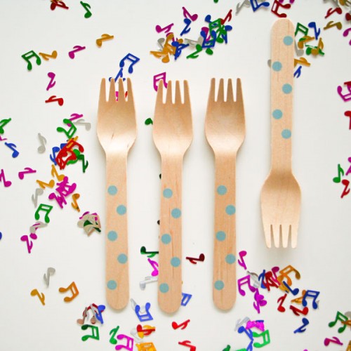 abcJoy πετρόλ πουά ξύλινα πιρουνάκια  (12-pack)