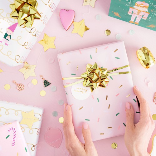 Σετ Μεταλλική Χρυσή Κορδέλα & Ροζέτες Party Deco