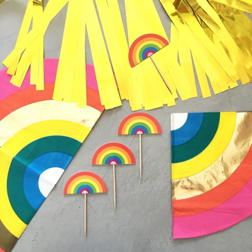 Cupcake Toppers Ουράνιο Τόξο-Ministry Of Art & βαν design 6pcs