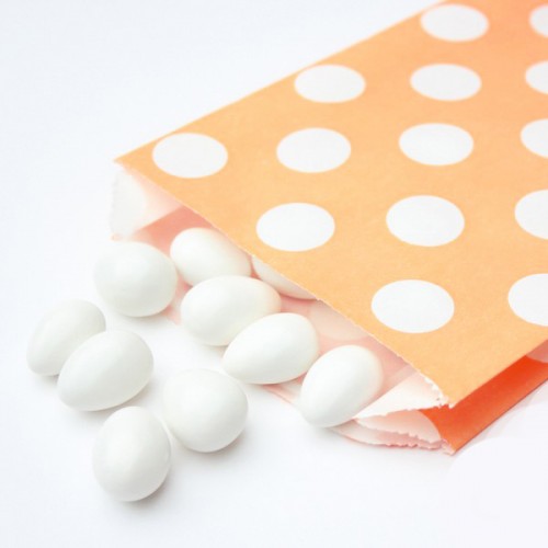 abcJoy πουά σομόν ροδακινί σακουλάκια χάρτινα (25-pack)