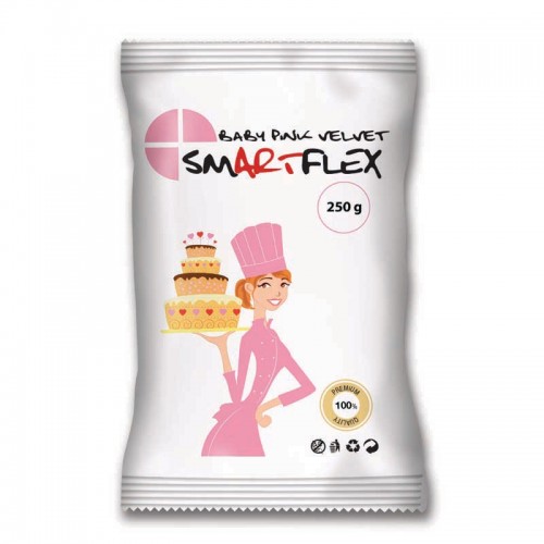 Ροζ Ζαχαρόπαστα Βανίλια SmartFlex Baby Pink Velvet 250gr 