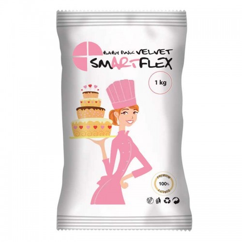 Ροζ Ζαχαρόπαστα Βανίλια SmartFlex Baby Pink Velvet 1Kg
