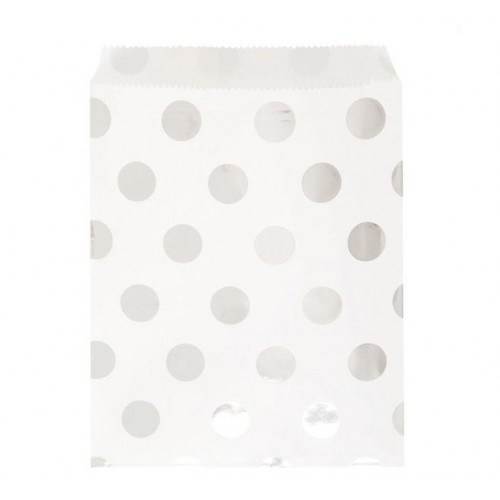 abcJoy Πουά Ασημί Σακουλάκια χάρτινα (25-pack)